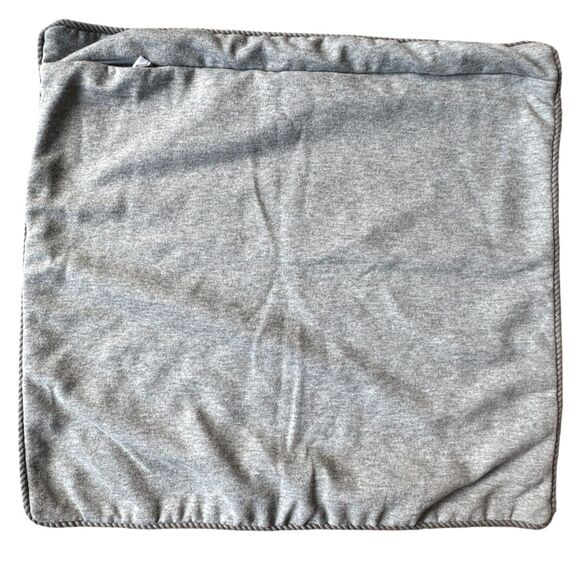 Pottery Barn Teen Heather Gray Fleece 18x18 Kansas City Chiefs Pillow Cover NWOT - Picture 2 of 6